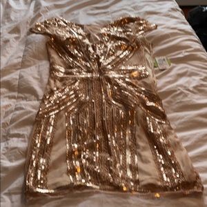 Gold Sequins Dress